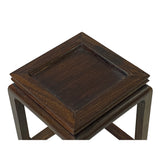 2" Oriental Brown Wood Rectangular Table Top Stand Riser ws3381S