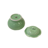 Handmade Oriental Celadon Green Porcelain Small Jar Container ws3384S