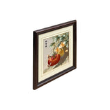 Oriental Chinese Pumpkin Squirrel Embroidery Framed Wall Decor ws3438S