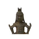 Vintage Iron Metal Finish Rustic General Guan Warrior Worship Small Figure ws3442S