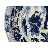 Chinese Blue & White Porcelain People Scenery Display Charger Plate ws3459S