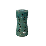 Ceramic Clay Turquoise Cloud Scroll Round Tall Pedestal Table Display Stand ws3529S
