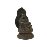 Vintage Iron Metal Finish Rustic Happy Buddha Display Figure ws3564S