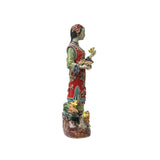 Chinese Oriental Porcelain Qing Style Dressing Chicken Lady Figure ws3643S