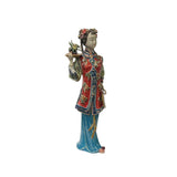 Chinese Porcelain Qing Style Dressing Buddha Hand Fruit Lady Figure ws3703S