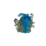 Blue Liuli Crystal Glass Pate-de-verre Turtle Snake Celestial Animals Figure ws3801S