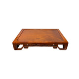 Natural Brown Wood Ru Yi Pattern Rectangular Table Top Stand Riser Easel ws3807S