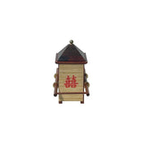 Chinese Rosewood Handmade Miniature Litter Sedan Chair Display Decor ws3831S