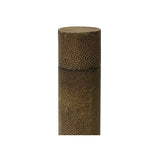 Chinese Mustard Yellow Snake Skin Pattern Veneer Round Column Box ws3860S