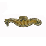 Artistic Mustard Yellow Glaze Ceramic Decorative Seahorse Shape Display Plate ws3872S