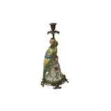 Vintage Handmade Ceramic Parrot Figure Candelabras Candle Holder ws3874S