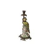 Vintage Handmade Ceramic Parrot Figure Candelabras Candle Holder ws3885S