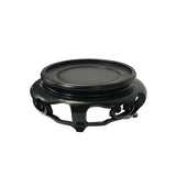 5" Chinese Black Wood Round Legs Table Top Stand Display Easel Riser ws3983S