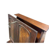 Vintage Distressed Brown Wood Stationary Sloping Door Box Chest ws4071S