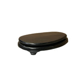 4.25" Black Wood Uneven Oval Shape Display Stand Riser Easel ws4104S
