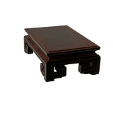 6.5" Brown Wood Rectangular Ru Yi Scroll Leg Display Stand Riser Easel ws4148BS