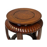 7" Light Brown Wood Round 8.5"Tall 5 Legs Display Stand Riser ws4199S