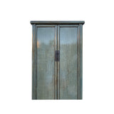 Oriental Distressed Light Gray Tall Narrow Noodle Cabinet Wardrobe Armoire ws4385S