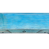 Oriental Distressed Light Turquoise Blue Low TV Media Console Cabinet ws4387S