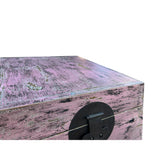 Distressed Pastel Pink Square Moon Face Wood Trunk Box ws4445S