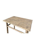 Rustic Raw Bleach White Wash Wood Rectangular Console Side Table ws4464S