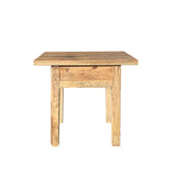 Natural Wood Minimalistic Rough Grain Wood Side Table Pedestal ws4466S