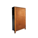 Distressed Black Rough Marks Moon Face Armoire Storage Cabinet ws4546S