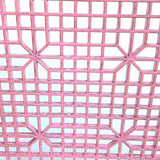 Vintage Rustic Pink Stars Grid Geometric Wood Wall Panel ws4552S