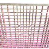 Vintage Rustic Pink Square Rectangular Grid Geometric Wood Wall Panel ws4555S