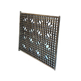 Vintage Rustic Matte Black Grid Geometric Wood Wall Panel ws4556S