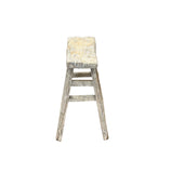 Rustic Raw Rough Wood Grain Rectangle Slim Stool Bench Side Table ws4584S