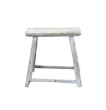 Rustic Raw Rough Wood Grain Rectangle Slim Stool Bench Side Table ws4591S #5