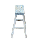 Rustic Raw Rough Wood Grain Rectangle Slim Stool Bench Side Table ws4593S #7