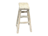 Rustic Raw Rough Wood Grain Rectangle Slim Stool Bench Side Table ws4616S 12