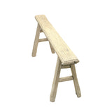 Raw Rough Wood Grain Rectangle Long Slim Stool Bench Side Table ws4630S 13