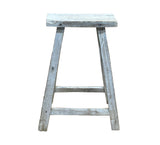 Rustic Raw Rough Wood Grain Rectangle Slim Stool Bench Side Table ws4638S CC