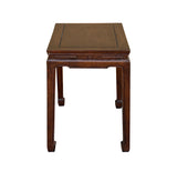 Chinese Brown Simple Ming Style Rectangular Altar Foyer Side Console Table ws4663S