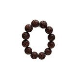 Chinese Zitan Rosewood Carved Beads Hand Rosary Praying Bracelet ws4693S