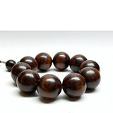 Chinese Dark Brown Rosewood Beads Hand Rosary Praying Bracelet ws4696S