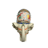 Ceramic Elephant Trunk Up Ingot Delicate Accent Decor Figure ws4708S