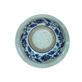 6.5" Handmade Porcelain Charger Plate Blue White Flower Birds Graphic ws4714S