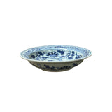 6.5" Handmade Porcelain Charger Plate Blue White Ancient Dragon Graphic ws4716S