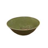 Chinese Celadon Green Color Phoenix Graphic Ceramic Bowl Display Art ws4720S