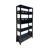 Oriental Black Fretwork Accent Bookcase Display Cabinet Etagere ws4737S