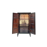 Distressed Black Moon Face Doors Slope Side Shape Storage Cabinet ws4745S