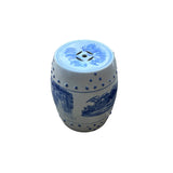 Chinese Blue & White Porcelain Scenery Round Stool Table ws4768S