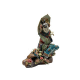 Chinese Porcelain Qing Style Dressing Umbrella Lady Figure ws4770S