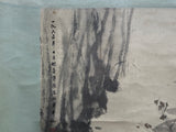 Oriental 3 Scholars Ink Brush Color Scroll Painting Wall Art ws4782S