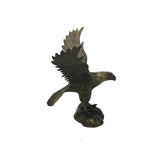 Handmade Artistic Bronze Metal Color Flying Eagle Display Figure ws4795S