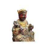 Vintage Chinese Wooden Carved Home Guardian Fortune Deity Figure ws4860S